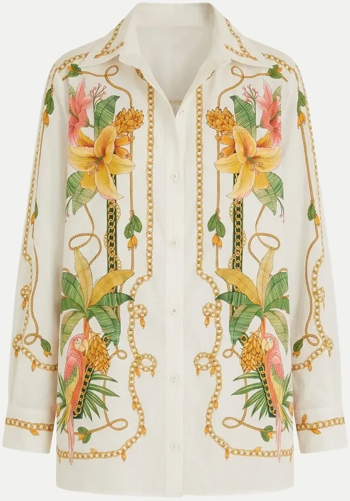 Langarmhemd Tropical Royalty Mehrfarbig S
