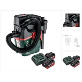 Metabo AS 18 L PC Compact Akku Sauger 18 V 6 l IPX4 Staubklasse L Nass und Trocken + 2x Akku 5,5 Ah + Ladegerät