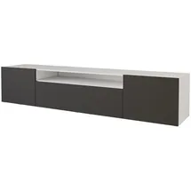 altdecor ELIO Lowboard 200 cm Schwarz/Weiß Holzwerkstoff