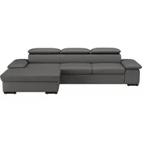 sit&more Ecksofa »Alcudia L-Form«, wahlweise mit Bettfunktion braun