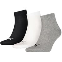 Puma Unisex Plain Quarter-Socken 3er-Pack