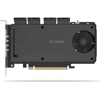 ICY Dock Adapter 4 x M.2 NVMe SSD Mobile Rack Adapter Card f, (MB204MP-1B)