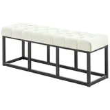 CLP Sitzbank Amun Stoff Schwarz creme/120 cm