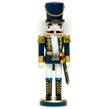 SIKORA Weihnachtsfigur NK-I Deko Nussknacker Figur aus Holz verschiedene Motive 3 Größen blau