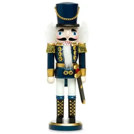 SIKORA Weihnachtsfigur NK-I Deko Nussknacker Figur aus Holz verschiedene Motive 3 Größen blau