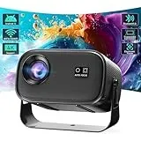 Tragbarer Videoprojektor, 4 K, Mini-Videoprojektor, Retroprojektor, WLAN, Bluetooth, für TV Stick/PS5/HDMI USB/iOS/Android, elektrischer Fokus, 1080P, 15000LM