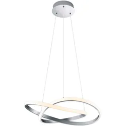 REALITY LEUCHTEN LED Pendelleuchte "Mira", weiß (nickelfarben, weiß), Ø 60cm, Lampen, Hängeleuchte, Switch Dimmer, Hängeleuchte Pendelleuchte