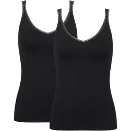 SLOGGI Damen, GO Shirt 01 C2P, Black, S - S