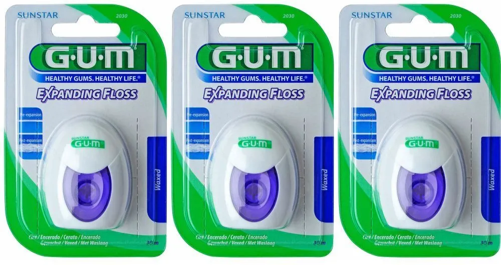 Gum® Expanding Floss Leicht gewachste Nylon-Zahnseide