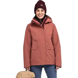 Schöffel Winterjacke Insulated Antwerpen (Kapuze, wasserdicht, atmungsaktiv) rot Damen