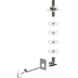 comfort (ATEC)Basis-Set Schacht DN60/100 inkl.Verbindungsleitungen, Edelstahl