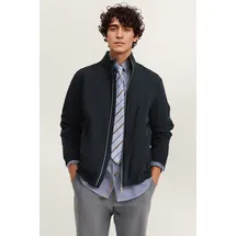 Bugatti Blouson "Regular Fit", Herren, Gr. 56, 390, marine, 100% Polyester, unifarben, regular fit, Bündchen, Jacken Blouson, mit Stehkragen & Stretch-Funktion