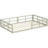 VitaliSpa Kinderbett Minno 205 x 125 cm Metall grau/beige