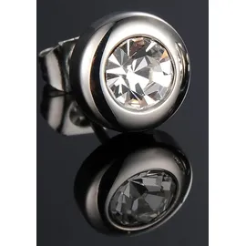 FIRETTI Ohrstecker Single-Ohrstecker silberfarben 8mm mit Zirkonia