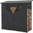 casa.pro Brennholzregal Yakutat Metall 185 x 70 x 180 cm Schwarz