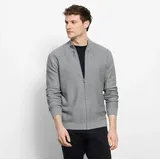 Olymp Sweatjacke OLYMP "OLYMP Casual Strick, Sweatjacke", Herren, Gr. XL, grau, 100% Baumwolle, Sweatjacken Sweatjacke
