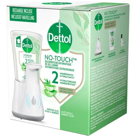 Dettol No Touch Set Automatischer Spender Für Aloe Vera-Waschgel Mit Nachfüllpackung 1 Set