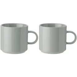 Stelton - Kaffee Tasse, hellgrau (2er-Set)