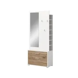 xonox.home Polo Garderobenschrank 80x190x38 cm weiß
