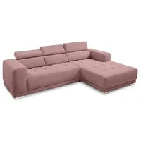SOMETA Ecksofa Cocoon Cord Rosa