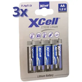 XCell Xtreme Lithium Batterie AA 3000 mAh 12 St.