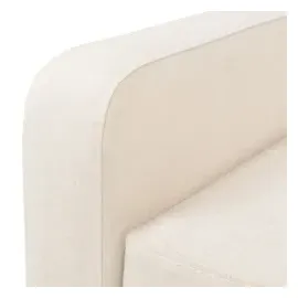 vidaXL 2-Sitzer Sofa Stoff Cremeweiß