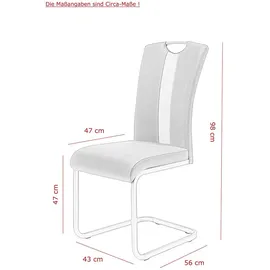Hela Mid.you Schwingstuhl-Set, Anthrazit, Grau, Metall, Textil, U-Form, 43x98x56 cm, mit Griff, Esszimmer, Stühle, Esszimmerstühle, Schwingstühle