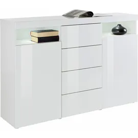 borchardt Möbel Highboard 139 x 93 x 35 cm Weiß