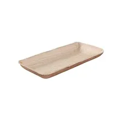 Greenbox Palmware® Schälchen stapelbar, rechteckig, 125 ml, Fettbeständige Palmblattschalen für kleine Portionen zum sofortigen Genuss, 1 Karton = 16 Packungen à 25 Stück