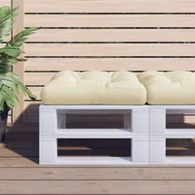 vidaXL Palettenkissen 60 x 61 x 10 cm Creme 1 St.