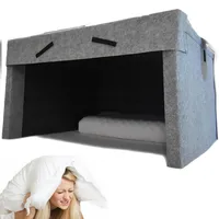 Schalldichte Schlafkabine, Premium-Verdunkelungszelt, Schlafhilfekabine, Lichtdichtes Schlafzelt, Faltbarer Sichtschutz, Schalldicht/Lichtdicht/Integrierte Doppellautsprecher