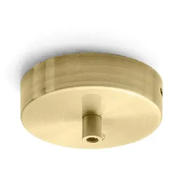 Gea Luce Alice Messing runde Metallrosette IP20 für Pendelleuchten – Moderner Deckensockel, zentraler Anschluss, einfache Installation