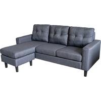 HTI-Living, Sofa, Ecksofa Reva Grau (Ecksofa)