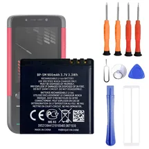 Nokia 5610, 5700, 6110 Navigator, 6220 Classic, 6500 Slide, 7390, 8600 Ersatzakku mit Reparatur-Werkzeugsatz