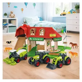 LeanToys Bauernhof mit Traktoren und Tieren 42el