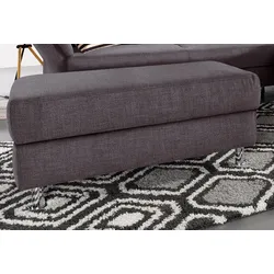 Hocker SIT & MORE "Avignon", grau (dunkelgrau), B:102cm H:45cm T:67cm, Struktur (100% Polyester), Struktur fein ( 100% Polyester), Struktur gropb ( 100% Polypropylen), Hocker