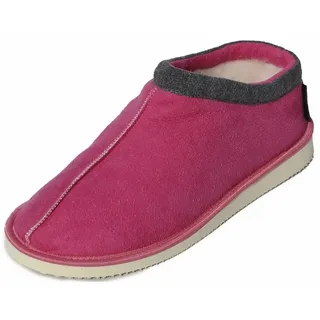 Hollert Lammfell Hausschuhe Schäferin Alma - Schuhgröße: 42 Farbe: Pink - Rosa - 42