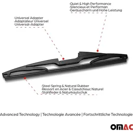 Omac Wischblatt für Peugeot 5008 Hinten 275mm