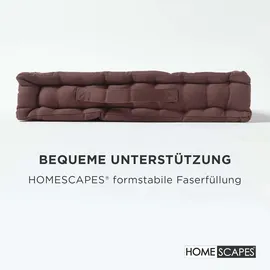 Homescapes Bodenkissen 40 x 40 cm Braun