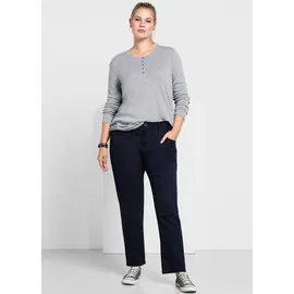 sheego Chinohose Regular Blau 88