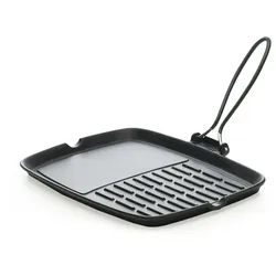 Excelsa Steakhaus Duo Dieta Grill Gusseisen 38,5x15x36,5 cm Schwarz