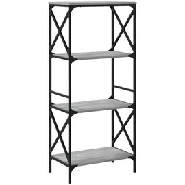 vidaXL Bücherregal 4 Böden 76 x 32 x 123 cm Grau