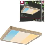 Paulmann Atria Shine 1 eckig 190x190mm 8W 1160lm Holzoptik/beige