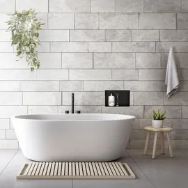 luxebath Wandnische Edelstahl 20x30x10cm Schwarz Duschnische, Randlos, Einbauregal,
