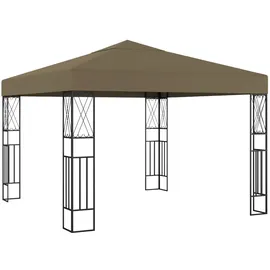 vidaXL Pavillon 3 x 3 m Taupe
