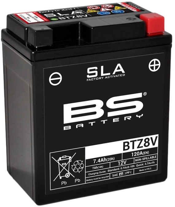 BS Battery Werkseitig aktivierte wartungsfreie SLA-Batterie - BTZ8V