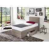 Westfalia Schlafkomfort Boxspringbett, mit Schubkästen und Zierkissen beige