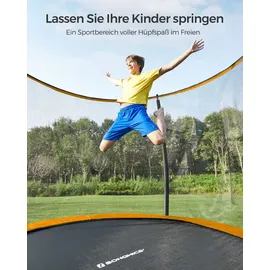 Songmics Gartentrampolin 305 cm inkl. Sicherheitsnetz schwarz/orange