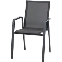SIENA GARDEN Reno Stapelsessel, Anthrazit, Aluminium, 65x56x88 cm, Pflegeleicht, Stapelbar