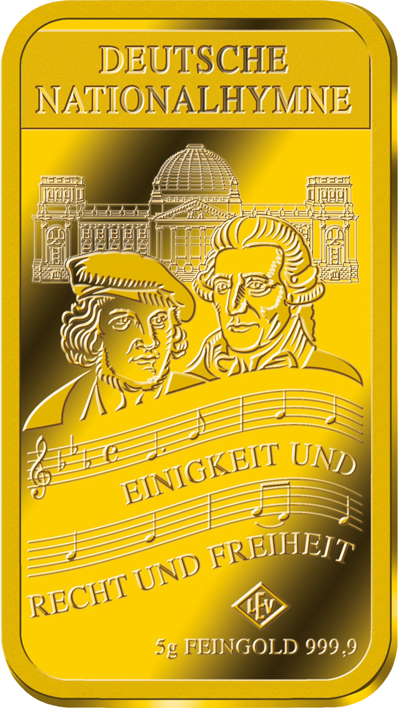 Die deutsche Nationalhymne – in reinstem Gold gewürdigt!